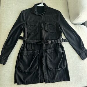 PrettyLittleThing Black Utility Mini Dress